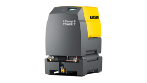 i.Comp 9 Tower T so zabudovanými zásobníkmi stlačeného vzduchu a kondenzačnými sušičmi pri prietokovom množstve až 570 l/min.