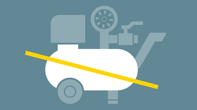 i.Comp 3 nepotrebuje tlakovú nádobu.