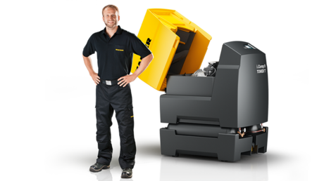 Servis kompresora i.Comp 9 Tower je vďaka odklopiteľnému krytu veľmi jednoduchý.